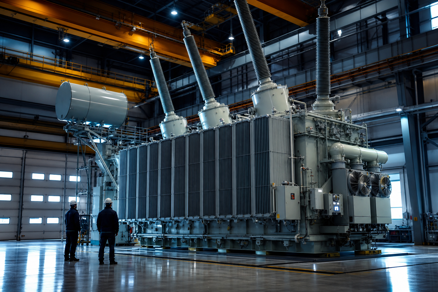 Large power transformer consulting in a test bay